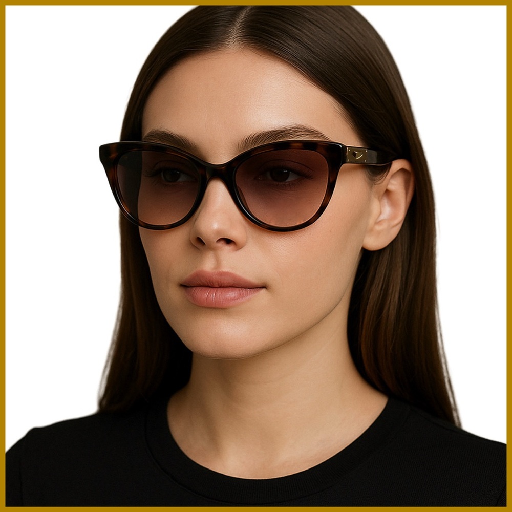 JL Judith Leiber Tortoise Butterfly Sunglasses